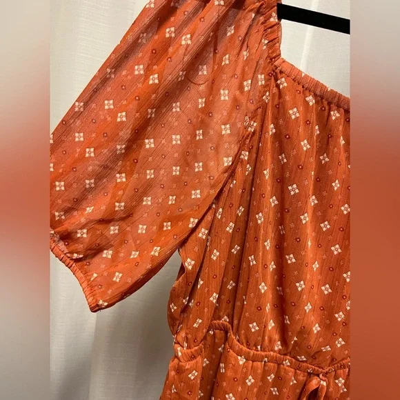 Lucky Brand rust medallion NWT dress | size XL - Picture 4 of 9